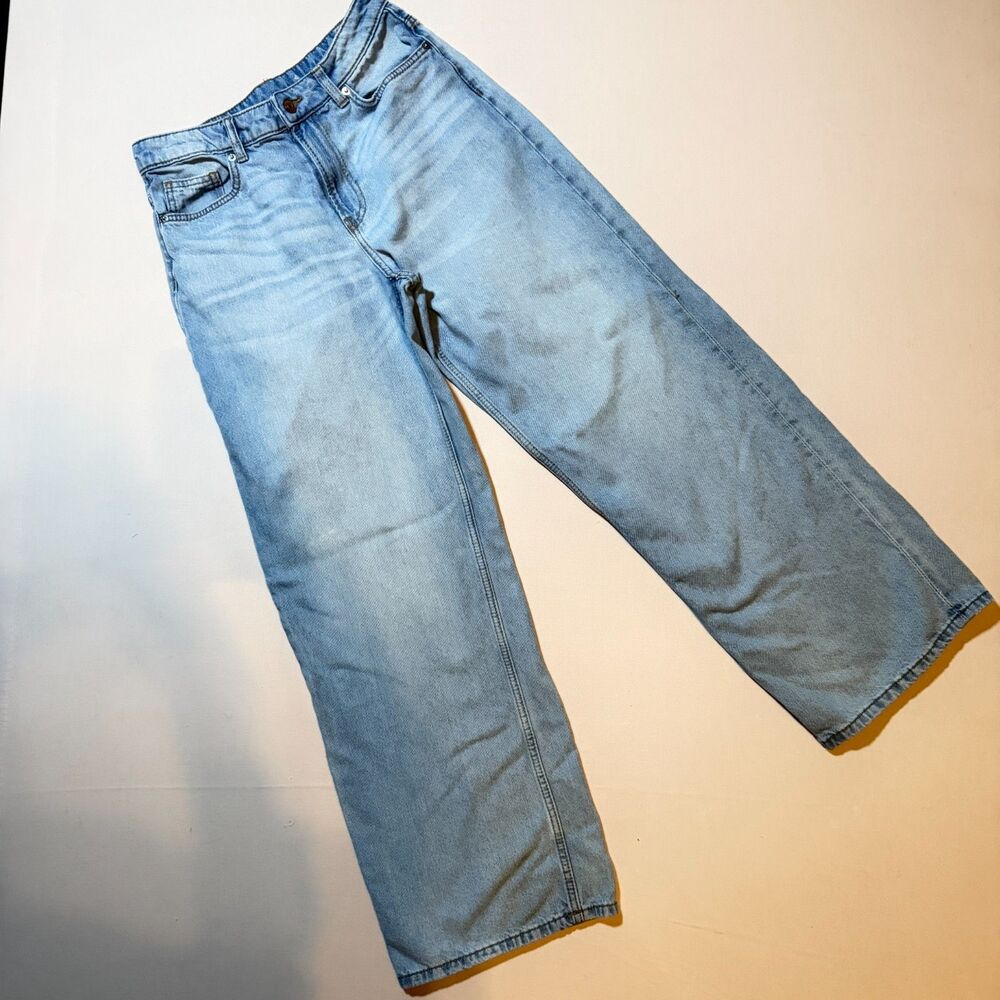 H&M Divided baggy stonewash jeans 100% cotton size 6